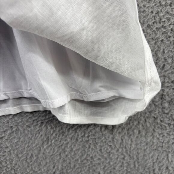 DISSH Linen Mini Dress size 2 Puff Sleeve square neck coastal - Picture 7 of 11